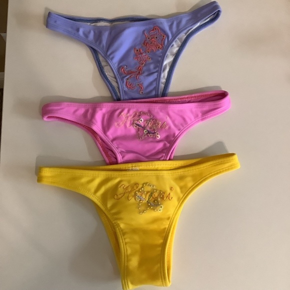 Recco Brazilian Size Medium Colorful Embroidered/Sequence Bikini Bottoms. New - Picture 4 of 4